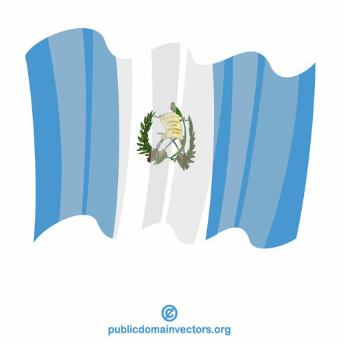 Drapeau agitant du Guatemala