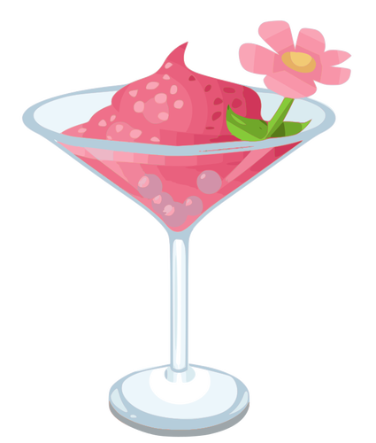 Pink Lady cocktail vectorul miniaturi