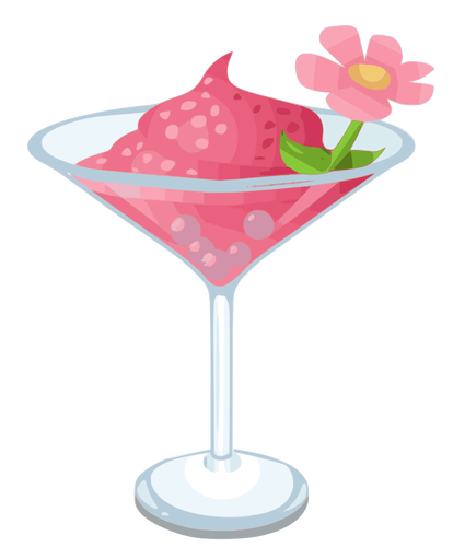 Pink Lady cocktail vetor clip-art