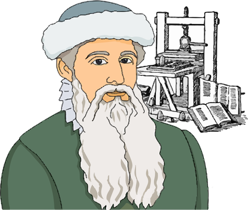 Johannes Gutenberg vektör görüntü