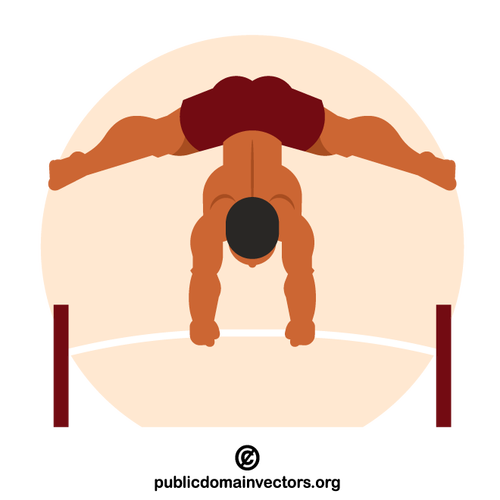 Gymnaste à la barre horizontale