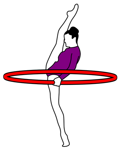 Wizerunek gimnastyka łucznictwo wykonawca