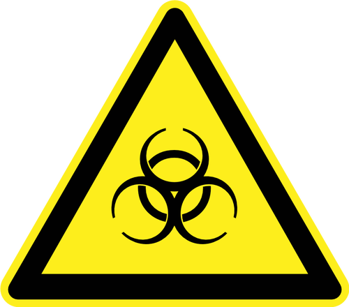 Biohazard warning sign vector image