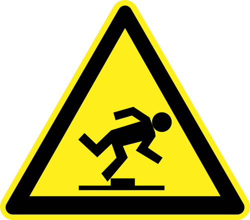 Watch your step warning sign vector image