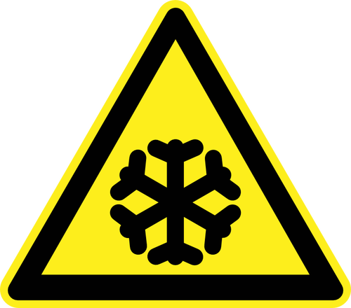 Panneau de signalisation de danger gel vector image