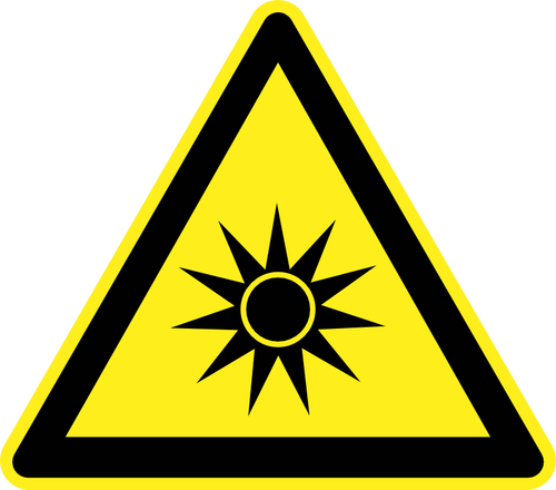 Fuerte el sol calor peligro aviso vector imagen