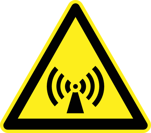 Radiowellen hazard Warning Sign-Vektor-Bild