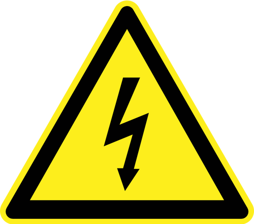 Elektriciteit gevaar waarschuwingsbord vector afbeelding