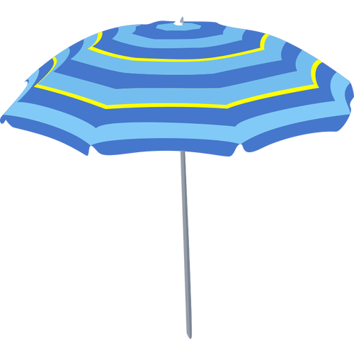 Azul beach umbrella vector de la imagen