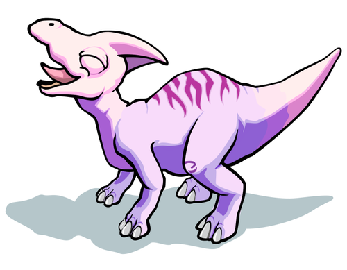 Lächelnd violette Dinosaurier