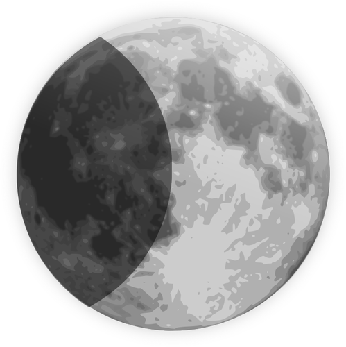 Imagem vetorial de símbolo de cor previsão de meia-lua