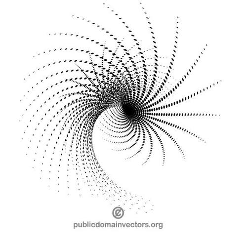 Virvlende halvtone element