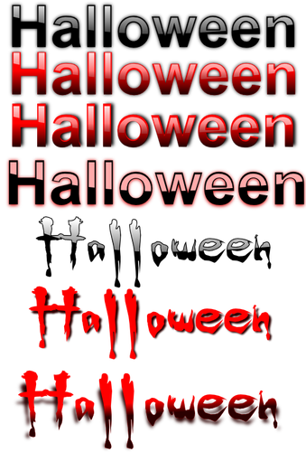 Halloween-typografian valintavektorikuva