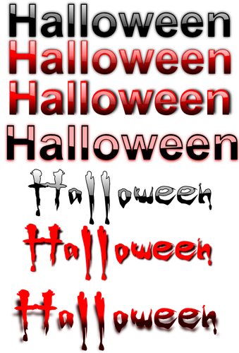 Immagine vettoriale Halloween tipografia selezione