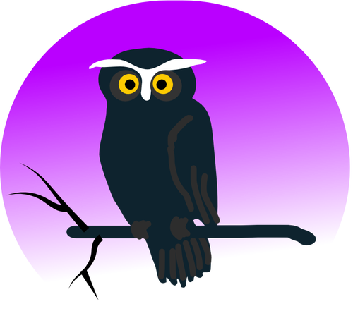 Halloween hibou vector clipart