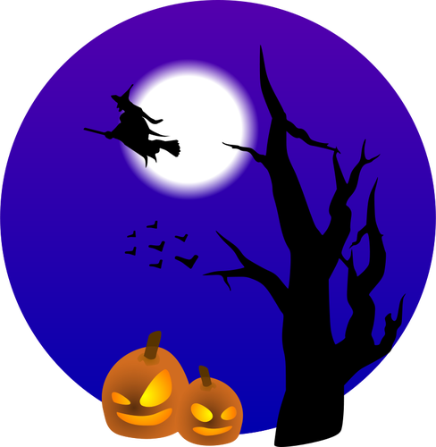 Halloween scène vector afbeelding