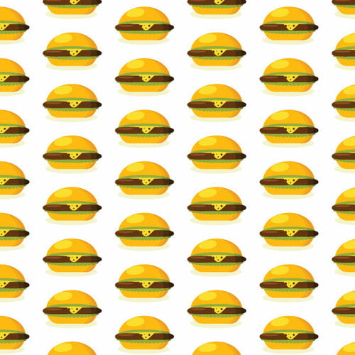 ハンバーガーのシームレス パターン