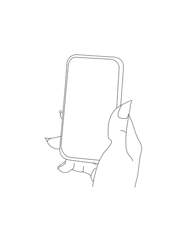Hand mit Smartphone-Vektor-Bild