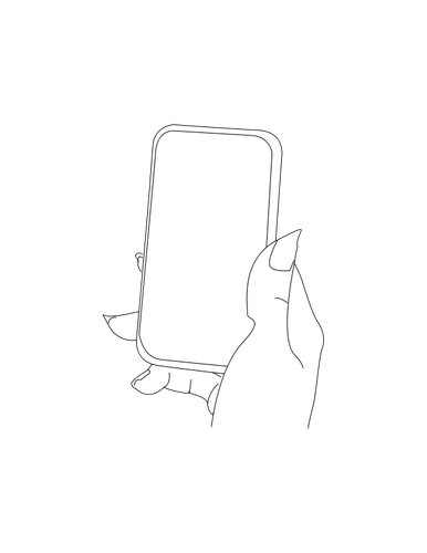 Mano con smartphone vector de la imagen