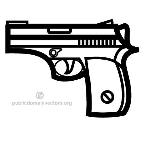 Handgun वेक्टर ड्राइंग