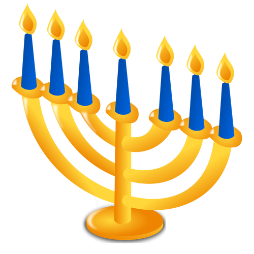 Vektor ilustrasi Hanukkah lilin