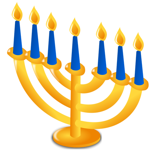 Vektorikuva hanukkakynttilöistä