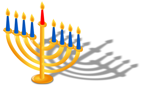 Grafica vettoriale di candele per Hanukkah