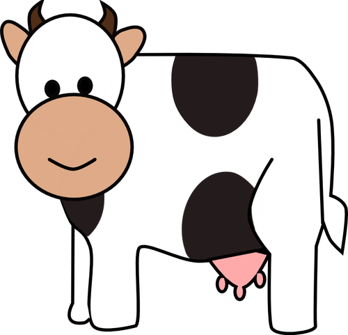 Vecteur de vache couleur dessin animé dessin