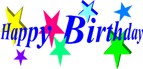 Grattis på födelsedagen bokstäver vektorbild