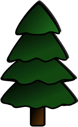 Kerstboom gekleurde Vector tekening