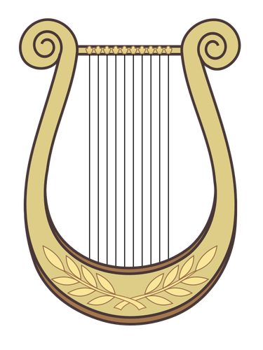 Harp met decoratie vector illustraties