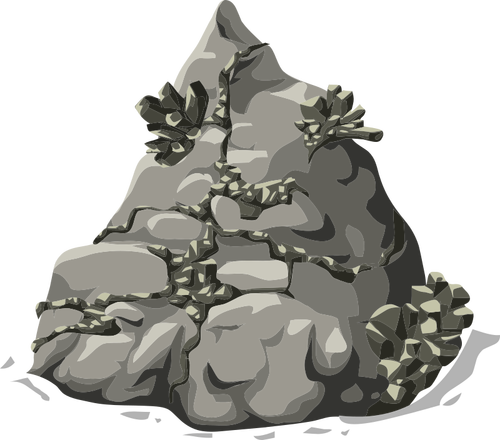 Pedra de metal marrom vetor clip-art