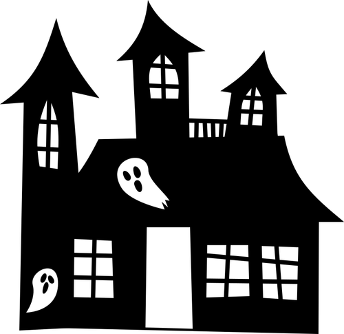 Haunted house silhouette