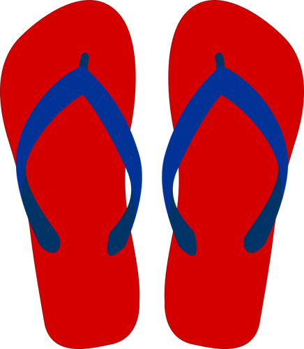 Desenho vetorial de flip-flops