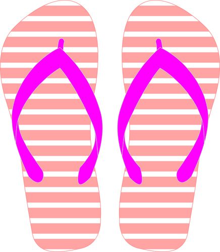 Flipflops med stripe mønster vektor image