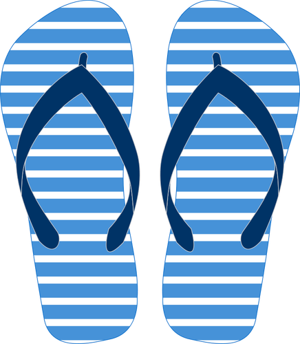 Flipflops med stripemønster vektorgrafikk