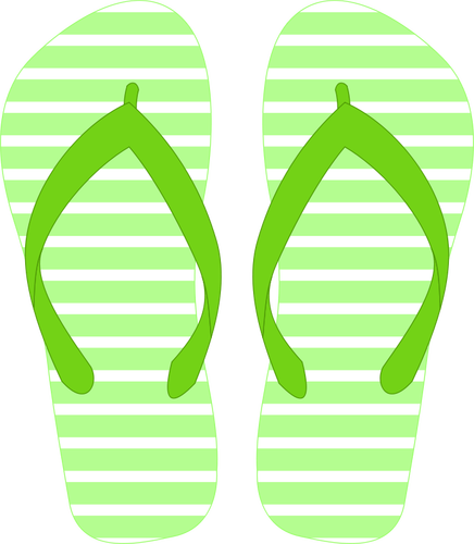 Desenho de vetor de flip-flops com listras