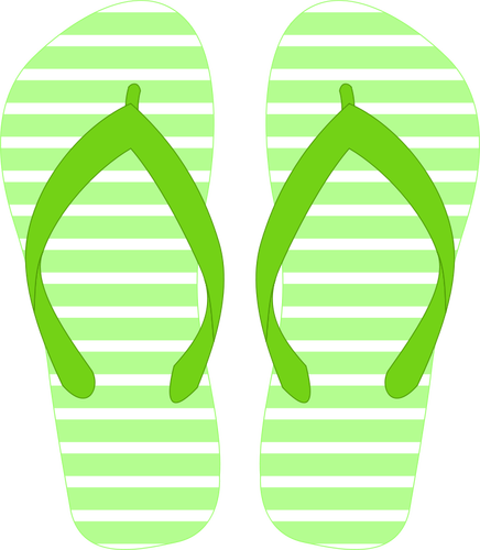 Flipflops dengan pola garis vektor gambar