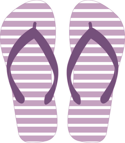 Flip-flops med randigt mönster vektor illustration