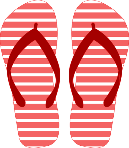 Flipflops مع صورة متجه نمط شريطية