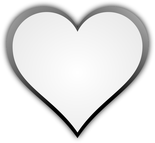 Noir et blanc en forme de cœur symétrique