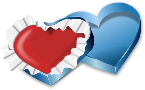 Heart in a sweets box vector image