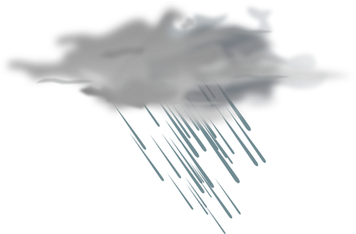 Clipart vetorial de símbolo de cor previsão de chuva pesada