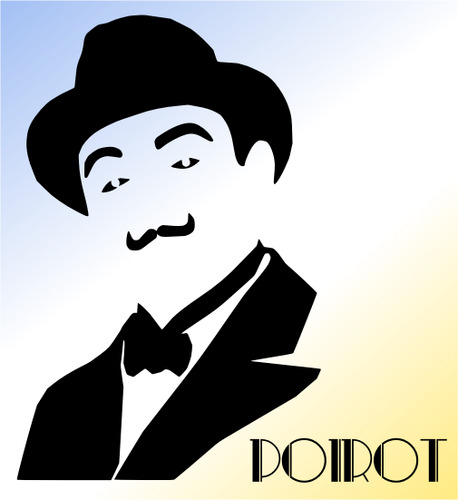 Immagine vettoriale del ritratto di Hercule Poirot