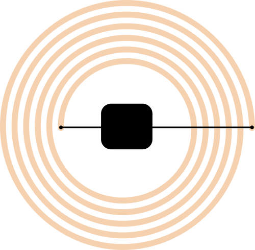 Illustration vectorielle du signal HF-RFID-Tag