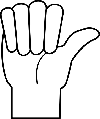 Hand hochgehalten, trampen von Vektor-ClipArt