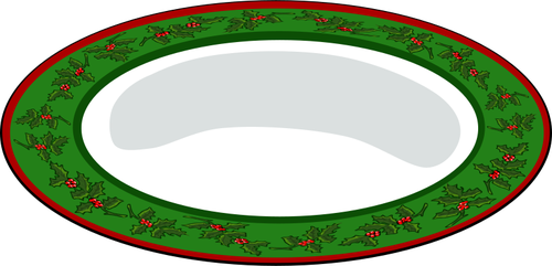 Christmas Plate Vector