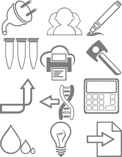Набор иконок науки векторное изображение
