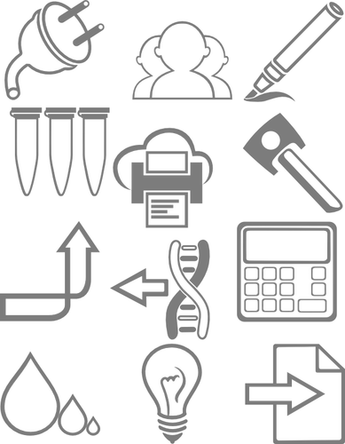 Science icônes définies image vectorielle