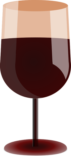 Rode wijn glas